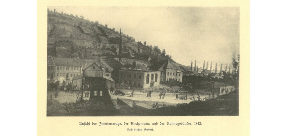 Sonneberg nach dem Stadtbrand von 1840